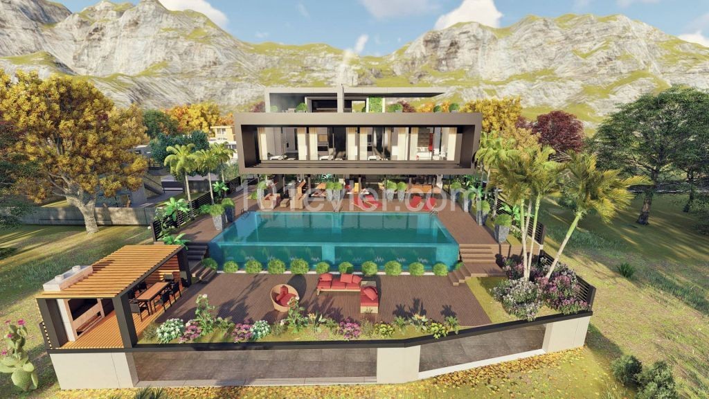 5 Bedroom Villa for sale 919 m² with fireplace in Edremit, Girne, North Cyprus